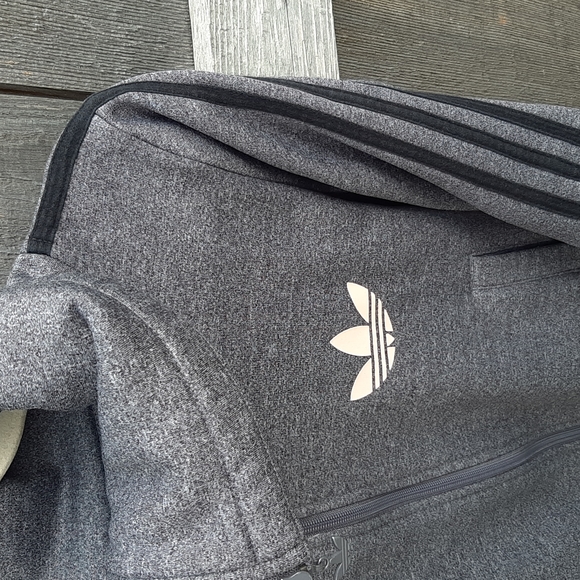 Adidas Women's Grey Turtle Neck Sweatshirt Long Sleeves With Zipper Size S - Picture 2 of 11